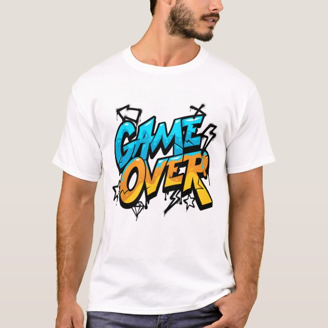 “Game Over – Urban Graffiti Style” T Shirt (Framsida)