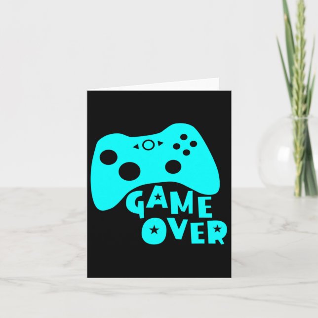 Game Over Video Game Spelare T-shirt  Kort (Framsida)