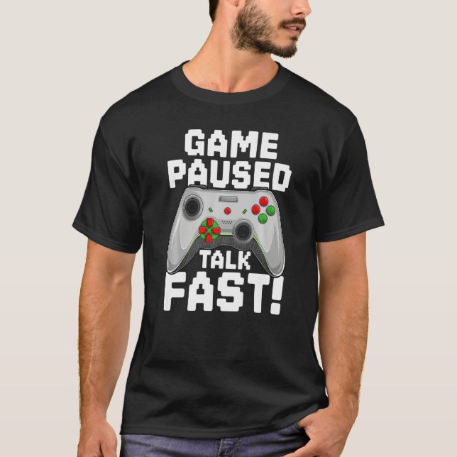 Game Paused Funny Saying Gamer Gaming Premium T Shirt (Framsida)