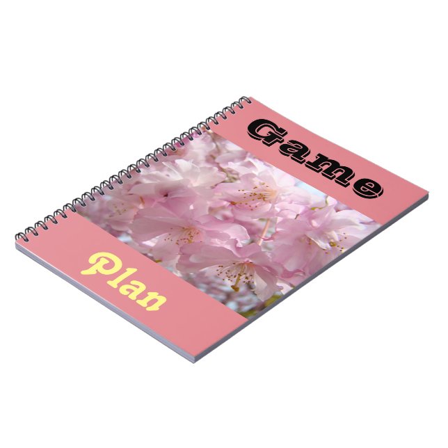 Game Plan anteckningsböcker anpassade Rosa Blossom (Vänstra Sidan)
