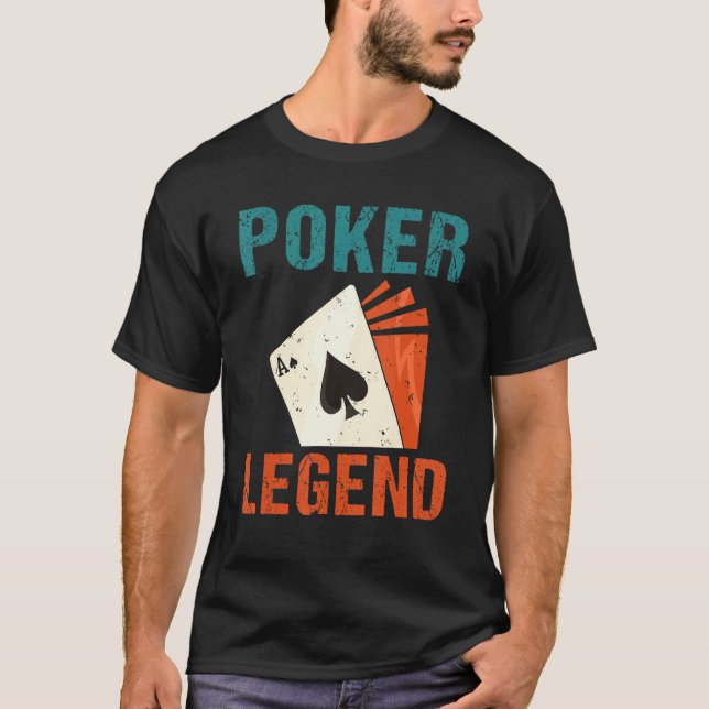 Game Playing Cards Poker Legend T Shirt (Framsida)