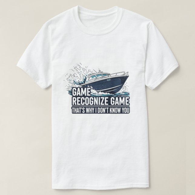 Game Recognize Game Båttur Fiske Grafik T Shirt (Design framsida)