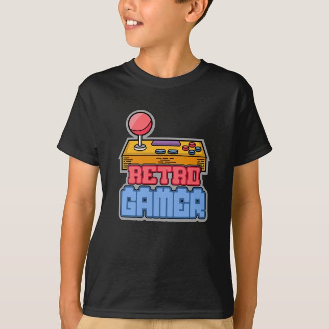 Game Retro Gamer Console Video Game Gift T Shirt (Framsida)