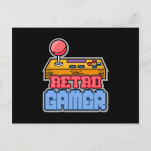 Game Retro Gamer Console Video Game Gift Vykort