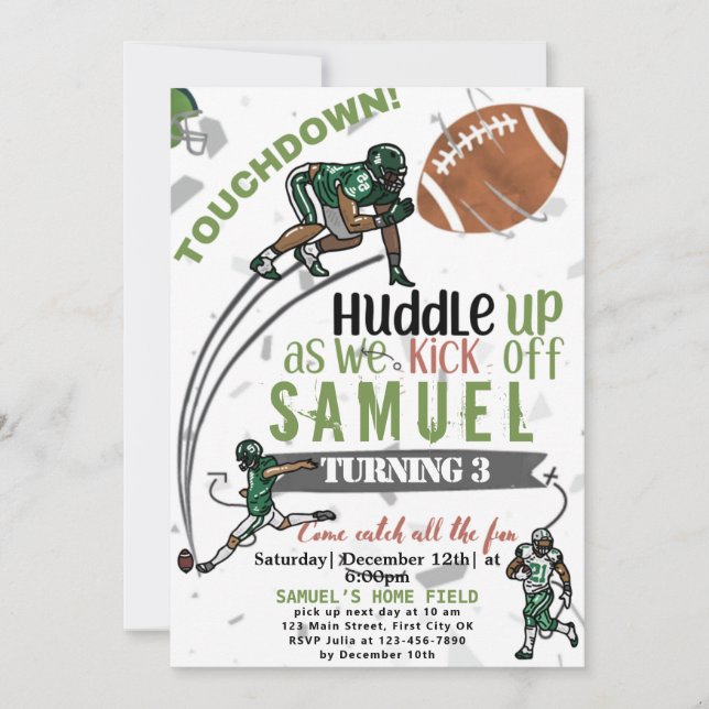 GAME, SÄTT, MATCH! Födelsedagsinbjudningskort (Framsida)