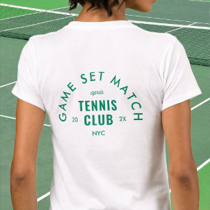 Game Set Match Après Tennis Club Anpassad Vit T Shirt