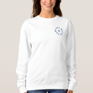 Game Set Match Blått Monogram Damtennisvitt T Shirt