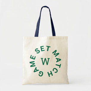 Game Set Match Grön Monogram Navy Handtag Tennis Tygkasse