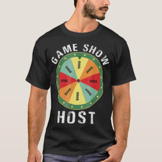 Game Show Host Trivia Board Game Night-frågor T Shirt
