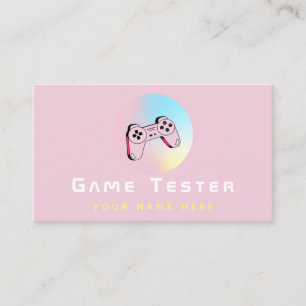 Game Tester Developer HoloGrapcs Controller Girly Visitkort