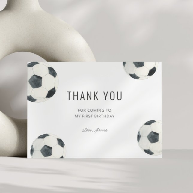 Game Time Soccball Boy Birthday Tack Kort (Skapare uppladdad)