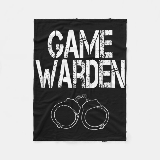 Game Warden Handcuffs Lazy Halloween Costume Fleecefilt (Framsidan)
