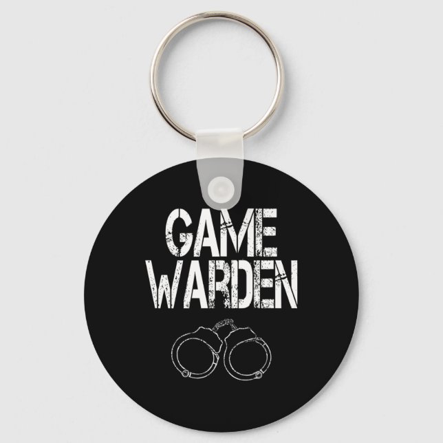 Game Warden Handcuffs Lazy Halloween Costume Nyckelring (Framsida)