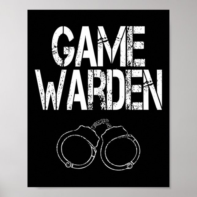 Game Warden Handcuffs Lazy Halloween Costume Poster (Framsidan)