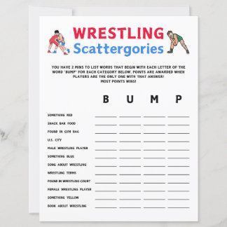 Game Wrestling Scattergories
