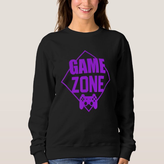 Game Zone Controller Purple Video Game Gamer Shirt T (Framsida)