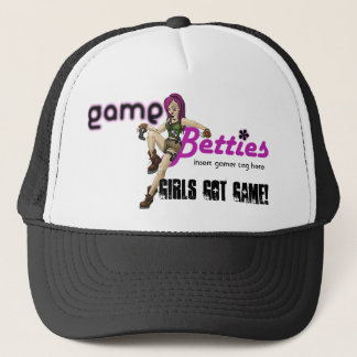 GameBetties hat_Black Truckerkeps