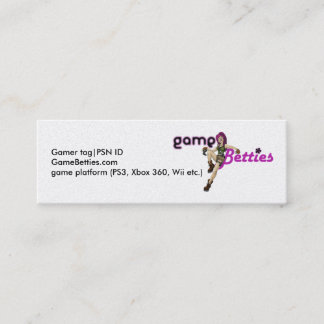 GameBetties visitkortar Mini Visitkort