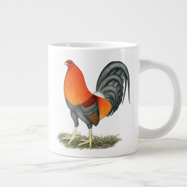 Gamecock Blå Röd Tupp Jumbo Mugg (Höger)