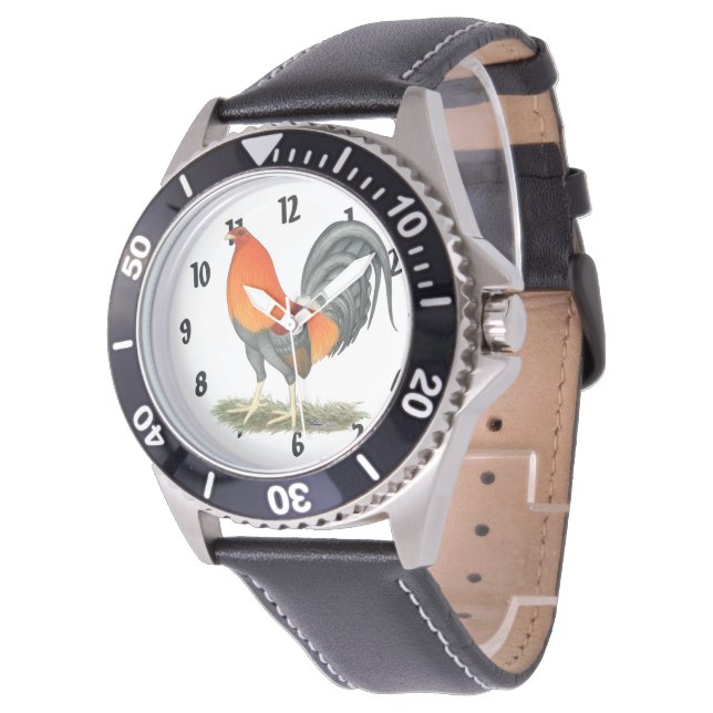 Gamecock Blue Red Tupp Armbandsur (Vinklad)