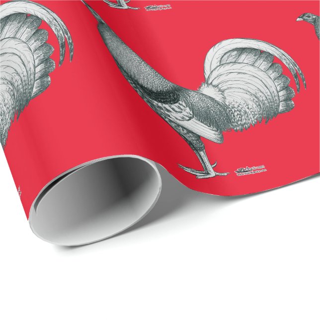 Gamecock Crele eller Dom Presentpapper (Rullad Hörn)