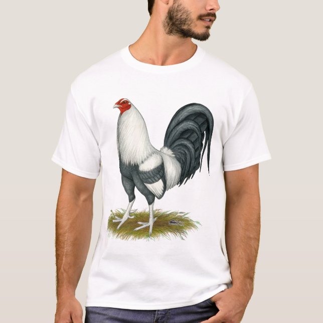 Gamecock för blått för amerikanleksilver tee shirt (Framsida)