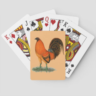 Gamecock Ginger Röd Tupp Spel Kort