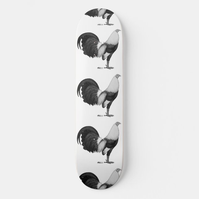 Gamecock Grå Duckwing Skateboard Bräda 20 Cm (Framsida)