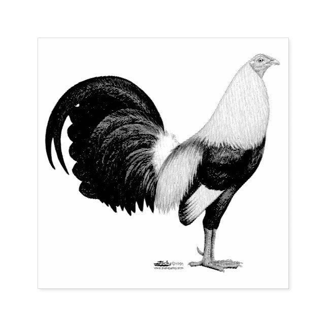 Gamecock Grå Duckwing Stämpel (Tryck)