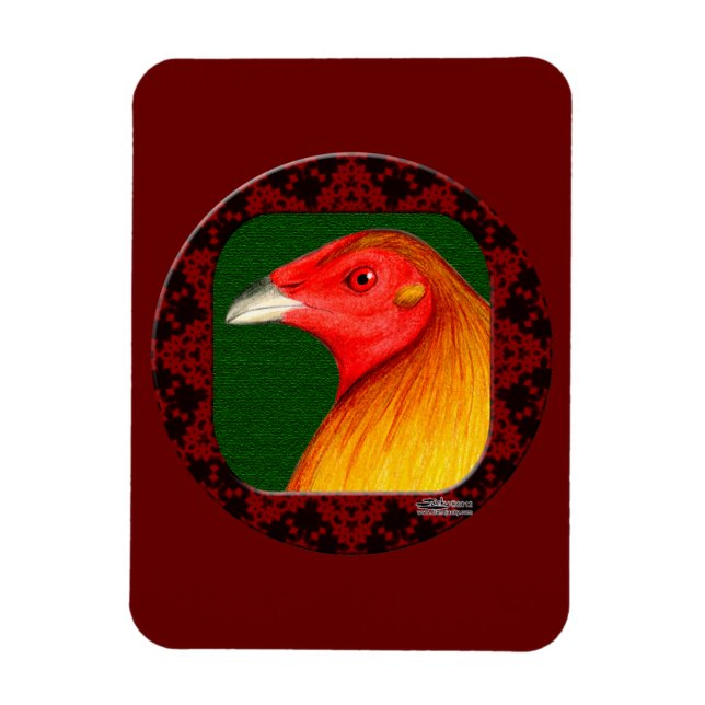 Gamecock inramad magnet (Vertikal)