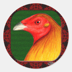 Gamecock inramad runt klistermärke