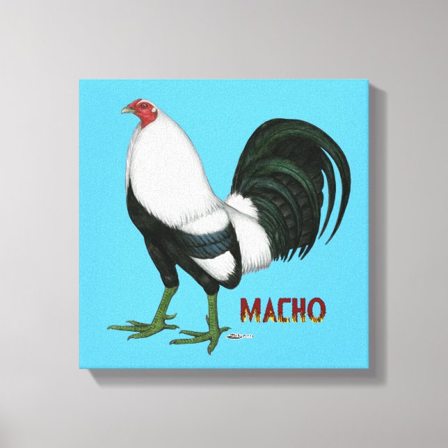 Gamecock Macho Duckwing Canvastryck (Framsida)
