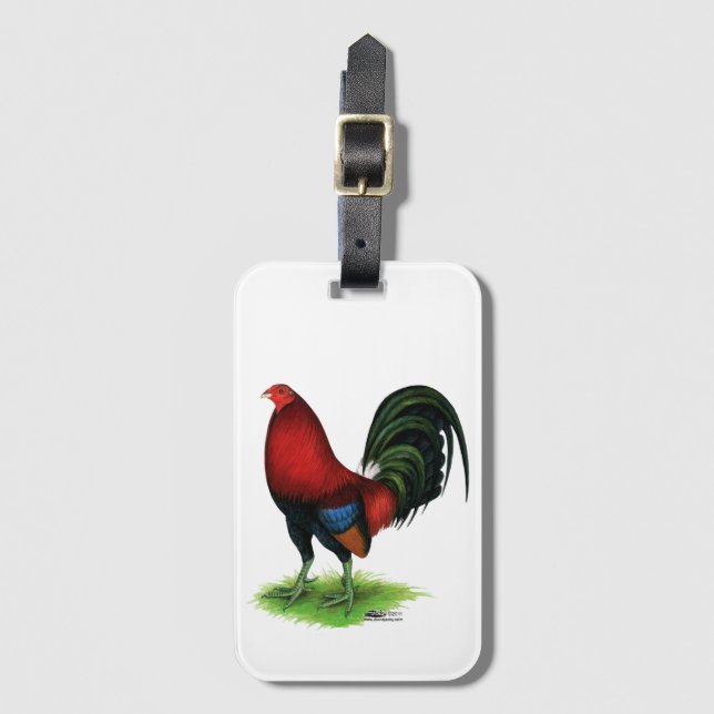 Gamecock: Mörk Red Bagagebricka (Framsida vertikal)