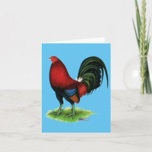 Gamecock: Mörk Red Helgkort