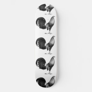 Gamecock Red Hatch Old School Skateboard Bräda 18 Cm