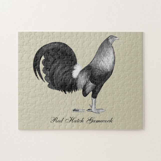 Gamecock Red Hatch Pussel (Horisontell)