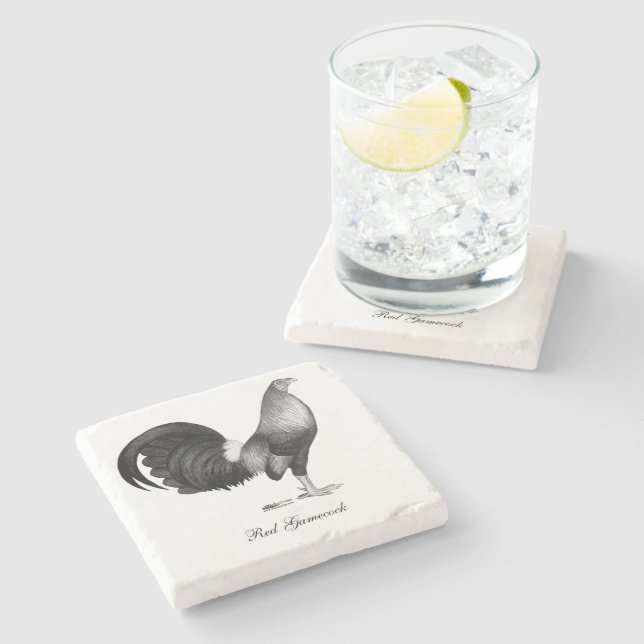 Gamecock Red Hatch Underlägg Sten (Sidan)