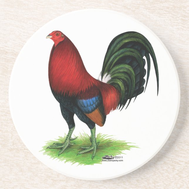 Gamecock:  Röd mörk - Underlägg (Framsidan)