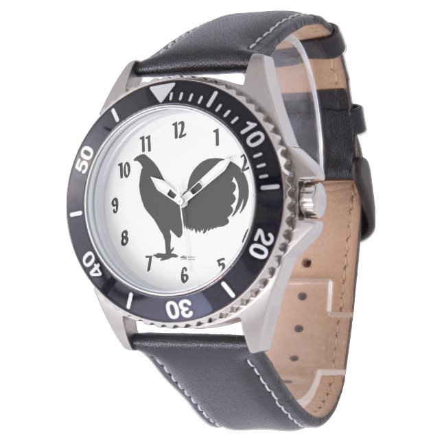 Gamecock Tupp Silhouette Armbandsur (Vinklad)