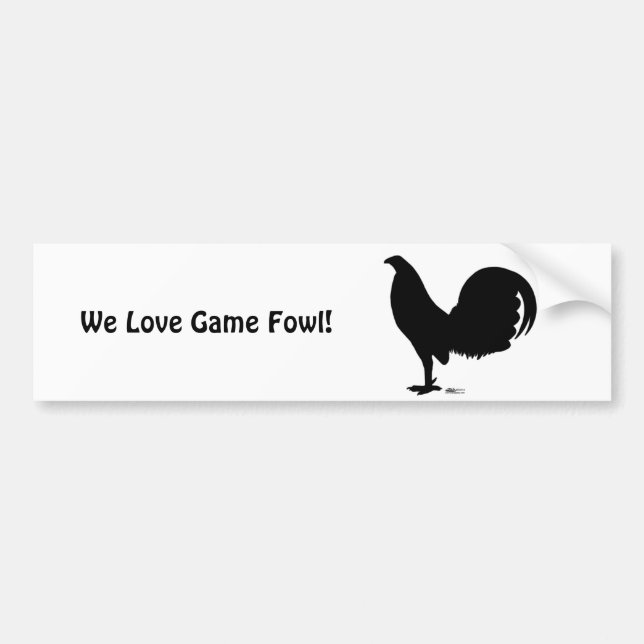 Gamecock Tupp Silhouette Bildekal (Framsidan)