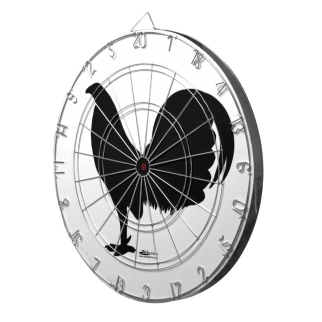 Gamecock Tupp Silhouette Darttavla (Högra Framsidan)