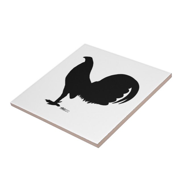 Gamecock Tupp Silhouette Kakelplatta (Sidan)