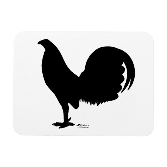 Gamecock Tupp Silhouette Magnet (Horisontell)