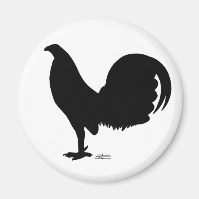 Gamecock Tupp Silhouette Magnet (Framsidan)