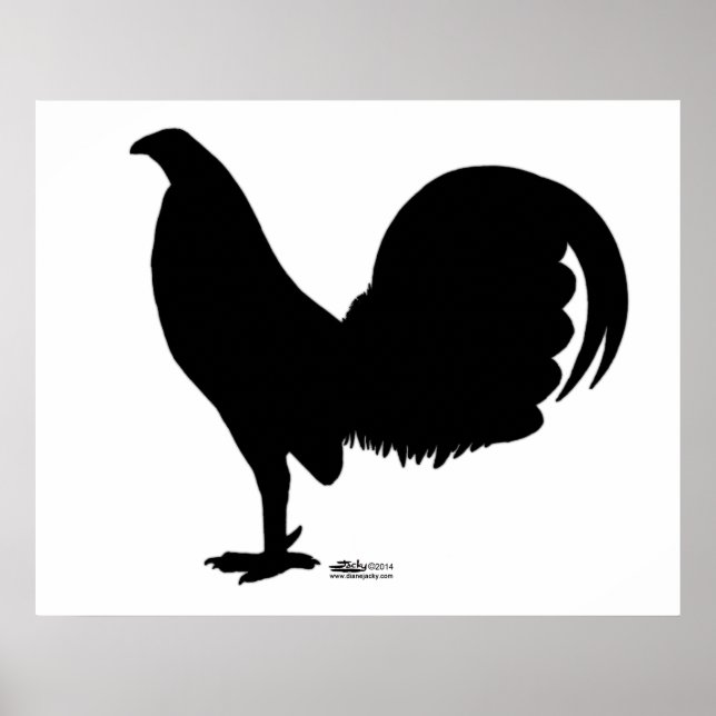 Gamecock Tupp Silhouette Poster (Framsidan)