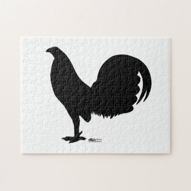 Gamecock Tupp Silhouette Pussel (Horisontell)