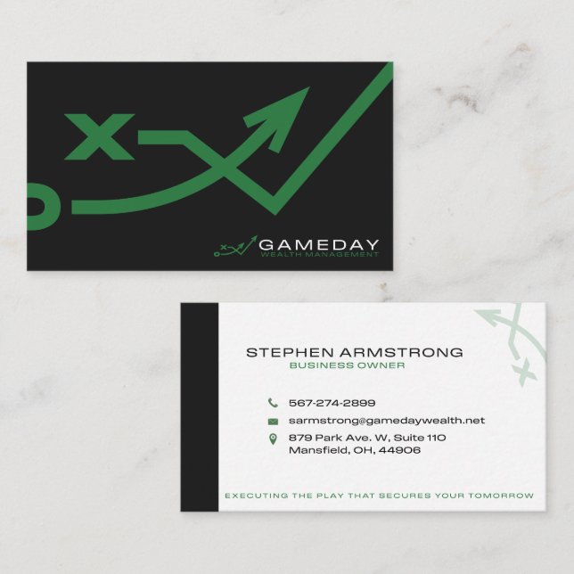 Gameday Business Card Visitkort (Fram/baksida)