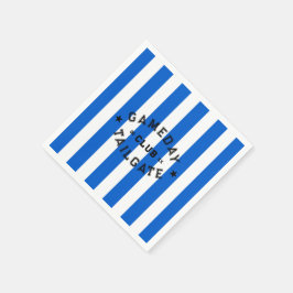 Gameday Tailgate Klubb Blue Rand Anpassningsbar Pa Pappersservett