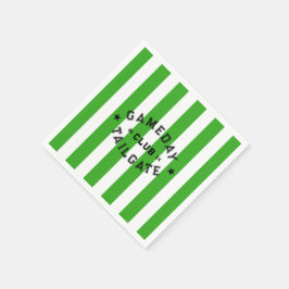 Gameday Tailgate Klubb Grönt Rand Anpassningsbar P Pappersservett