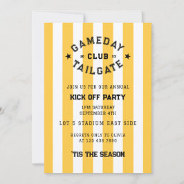 Gameday Tailgate Klubb Kick Off Party Gult Team Inbjudningar